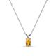 1 - Jassiel 5x3 mm Oval Cut Citrine Double Bail Solitaire Pendant Necklace 