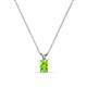 1 - Jassiel 5x3 mm Oval Cut Peridot Double Bail Solitaire Pendant Necklace 