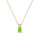 1 - Jassiel 5x3 mm Oval Cut Peridot Double Bail Solitaire Pendant Necklace 