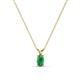 1 - Jassiel 5x3 mm Oval Cut Emerald Double Bail Solitaire Pendant Necklace 