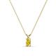 1 - Jassiel 5x3 mm Oval Cut Yellow Sapphire Double Bail Solitaire Pendant Necklace 