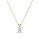 1 - Jassiel 5x3 mm Oval Cut White Sapphire Double Bail Solitaire Pendant Necklace 