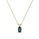 1 - Jassiel 5x3 mm Oval Cut London Blue Topaz Double Bail Solitaire Pendant Necklace 