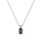 1 - Jassiel 5x3 mm Oval Cut London Blue Topaz Double Bail Solitaire Pendant Necklace 
