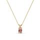 1 - Jassiel 5x3 mm Oval Cut Morganite Double Bail Solitaire Pendant Necklace 