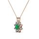 2 - Ianthe Emerald and Diamond Floral Halo Pendant 