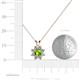 4 - Ianthe Peridot and Diamond Floral Halo Pendant 