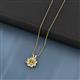 2 - Ianthe Citrine and Diamond Floral Halo Pendant 