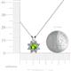 4 - Ianthe Peridot and Diamond Floral Halo Pendant 