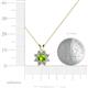 4 - Ianthe Peridot and Diamond Floral Halo Pendant 