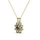 2 - Ianthe Smoky Quartz and Diamond Floral Halo Pendant 