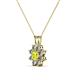 2 - Ianthe Yellow and White Diamond Floral Halo Pendant 