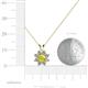 4 - Ianthe Yellow and White Diamond Floral Halo Pendant 
