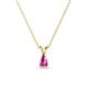 1 - Jassiel 5x3 mm Pear Cut Pink Sapphire Double Bail Solitaire Pendant Necklace 