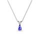 1 - Jassiel 5x3 mm Pear Cut Tanzanite Double Bail Solitaire Pendant Necklace 