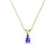 1 - Jassiel 5x3 mm Pear Cut Tanzanite Double Bail Solitaire Pendant Necklace 