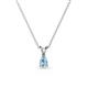 1 - Jassiel 5x3 mm Pear Cut Aquamarine Double Bail Solitaire Pendant Necklace 