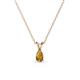 1 - Jassiel 5x3 mm Pear Cut Citrine Double Bail Solitaire Pendant Necklace 