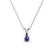 1 - Jassiel 5x3 mm Pear Cut Iolite Double Bail Solitaire Pendant Necklace 