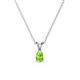 1 - Jassiel 5x3 mm Pear Cut Peridot Double Bail Solitaire Pendant Necklace 