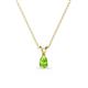1 - Jassiel 5x3 mm Pear Cut Peridot Double Bail Solitaire Pendant Necklace 
