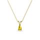 1 - Jassiel 5x3 mm Pear Cut Yellow Sapphire Double Bail Solitaire Pendant Necklace 