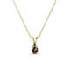 1 - Jassiel 5x3 mm Pear Cut Smoky Quartz Double Bail Solitaire Pendant Necklace 