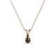 1 - Jassiel 5x3 mm Pear Cut Smoky Quartz Double Bail Solitaire Pendant Necklace 
