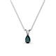 1 - Jassiel 5x3 mm Pear Cut London Blue Topaz Double Bail Solitaire Pendant Necklace 
