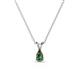 1 - Jassiel 5x3 mm Pear Cut Lab Created Alexandrite Double Bail Solitaire Pendant Necklace 