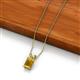 2 - Jassiel 6x4 mm Emerald Cut Citrine Double Bail Solitaire Pendant Necklace 