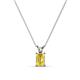 1 - Jassiel 6x4 mm Emerald Cut Yellow Sapphire Double Bail Solitaire Pendant Necklace 