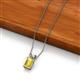 2 - Jassiel 6x4 mm Emerald Cut Yellow Sapphire Double Bail Solitaire Pendant Necklace 