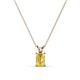 1 - Jassiel 6x4 mm Emerald Cut Yellow Sapphire Double Bail Solitaire Pendant Necklace 