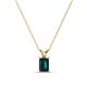 1 - Jassiel 6x4 mm Emerald Cut London Blue Topaz Double Bail Solitaire Pendant Necklace 