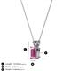 3 - Jassiel 6x4 mm Emerald Cut Pink Sapphire Double Bail Solitaire Pendant Necklace 