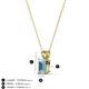 3 - Jassiel 6x4 mm Emerald Cut Aquamarine Double Bail Solitaire Pendant Necklace 
