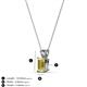 3 - Jassiel 6x4 mm Emerald Cut Yellow Sapphire Double Bail Solitaire Pendant Necklace 
