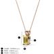 3 - Jassiel 6x4 mm Emerald Cut Yellow Sapphire Double Bail Solitaire Pendant Necklace 