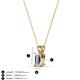 3 - Jassiel 6x4 mm Emerald Cut White Sapphire Double Bail Solitaire Pendant Necklace 