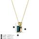 3 - Jassiel 6x4 mm Emerald Cut London Blue Topaz Double Bail Solitaire Pendant Necklace 