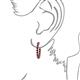 3 - Estella Red Garnet Hoop Earrings 
