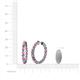 4 - Estella Pink Sapphire and Diamond Hoop Earrings 