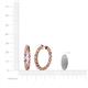 4 - Estella Pink Tourmaline and Diamond Hoop Earrings 