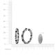 4 - Estella Black and White Diamond Hoop Earrings 