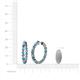 4 - Estella London Blue Topaz and Diamond Hoop Earrings 