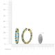 4 - Estella London Blue Topaz and Diamond Hoop Earrings 