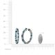 4 - Estella Blue and White Diamond Hoop Earrings 