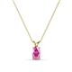 1 - Jassiel 6x4 mm Oval Cut Pink Sapphire Double Bail Solitaire Pendant Necklace 