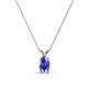 1 - Jassiel 6x4 mm Oval Cut Tanzanite Double Bail Solitaire Pendant Necklace 